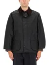 Barbour Os Bedale Waxed Jacket In Black