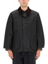 Barbour Os Bedale Waxed Jacket In Black