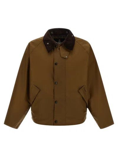 Barbour Transport Waxed Jacket In Yellow
