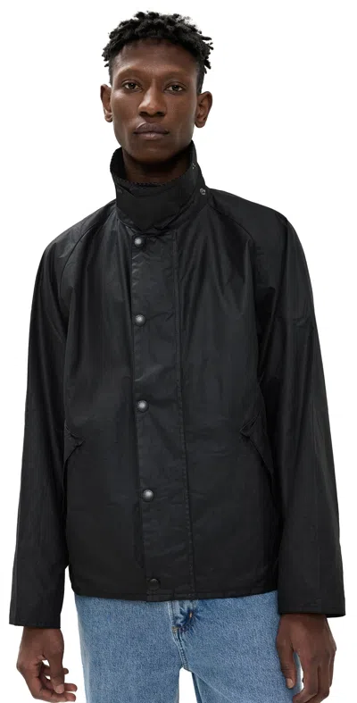 Barbour Os Transport Wax Jacket Black