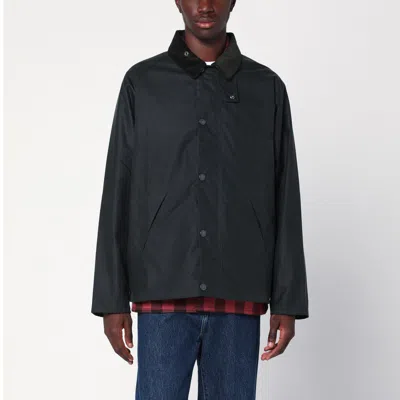 Barbour Os Transport Waxed Jacket Sage In Green