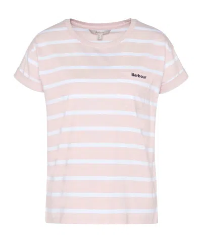 Barbour Otterburn Stripe T-shirt In Pink