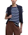 Barbour Otterburn Stripe T-shirt In Navy/white