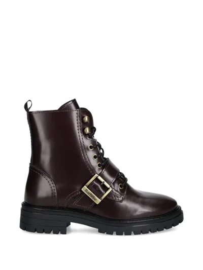 Barbour Ouseburne Buckle Lace-up Boots In Brown