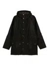 Barbour Bedale Waxed Parka In Black