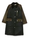 Barbour Raglan-sleeve Buttoned Coat In Black