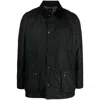 Barbour Ashby Wax Jacket Navy In Black