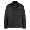 Barbour International Workers Wax Black Jacket In Black