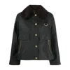 Barbour Catton Corduroy-collar Jacket In Black