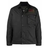 Barbour International Workers Wax Black Jacket In Black