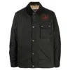 Barbour International Workers Wax Black Jacket In Black