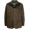 Barbour Collared Field Jacket In Green