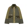 Barbour Milby Quilted Colour-block Jacket In Green