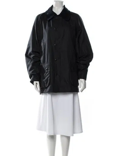 Pre-owned Barbour Overcoat In Blue