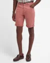 Barbour Overdyed Mens Twill Shorts In Pink