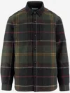 Barbour Tartan Patterned Short Jacket For Men In Green