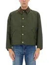 Barbour Oversized Reversible Transporter Jacket In Green