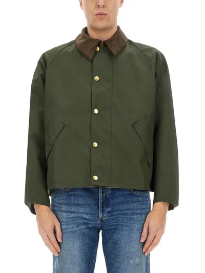 Barbour Oversized Reversible Transporter Jacket In Green
