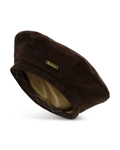 Barbour Overton Beret Cap In Brown
