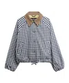 Barbour Ovingham Gingham Bomber Jacket In Gray