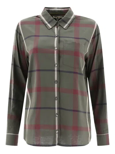 Barbour Oxer Check Shirt In Burgundy