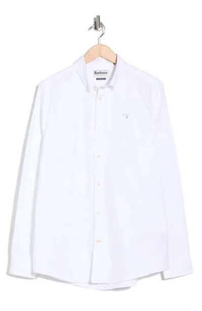 Barbour Oxtown Tailored Fit Cotton Button-down Shirt In White