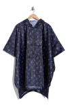 Barbour Packaway Poncho In Blue