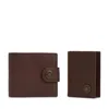 Barbour Padbury Leather Wallet And Cardholder Set In Brown