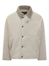 Barbour Padded Corduroy-collar Jacket In Neutral