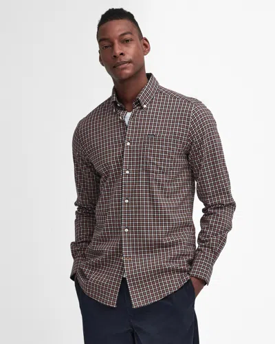 Barbour Padshaw Tailored Mens Shirt In Brown