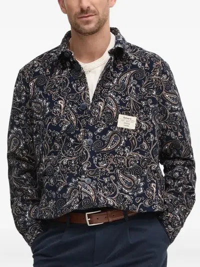 Barbour Paisley Corduroy Shirt In Blue
