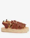 Barbour Paloma Womens Platform Espadrille In Brown