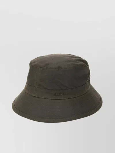 Barbour Panelled Stitched Brim Hat In Green
