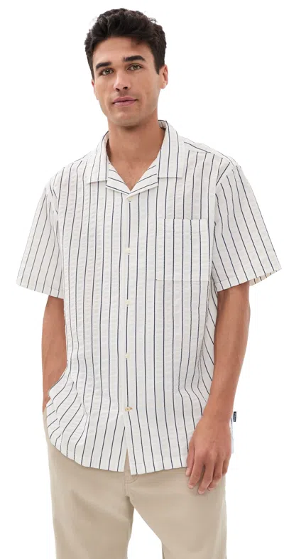 Barbour Park Seersucker Summerfit Shirt Whisper White In Neutral