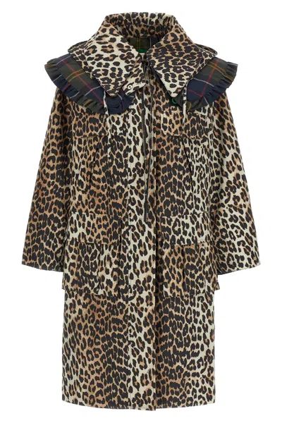 Barbour Parka  X Ganni In Brown