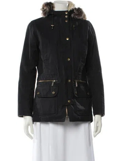 Pre-owned Barbour Parka In Black