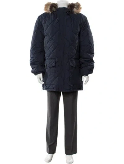 Pre-owned Barbour Parka In Blue