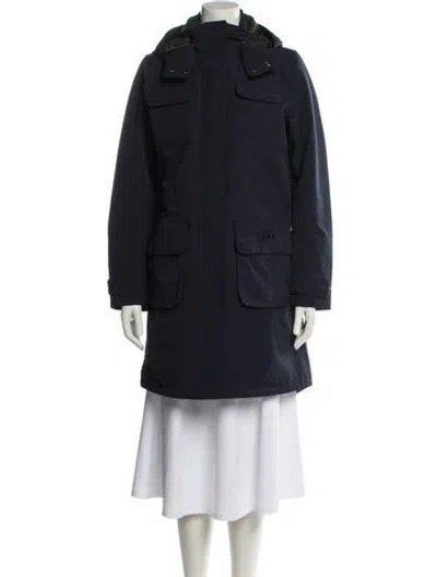 Pre-owned Barbour Parka In Blue