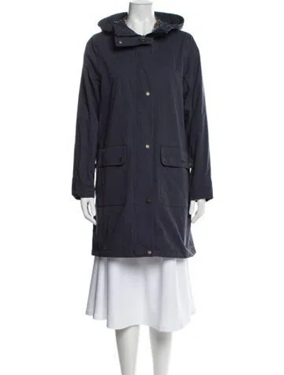 Pre-owned Barbour Parka In Blue