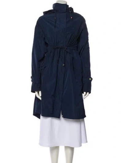 Pre-owned Barbour Parka In Blue