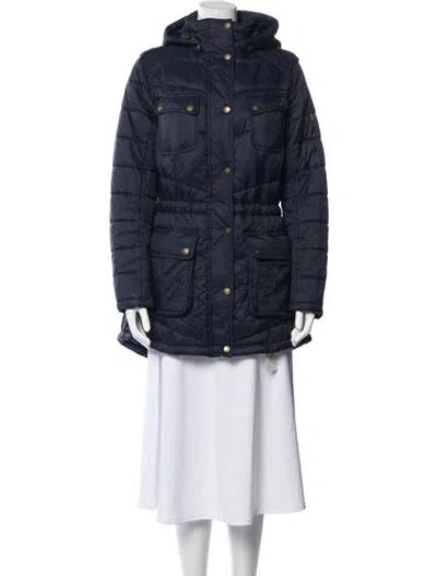 Pre-owned Barbour Parka In Blue