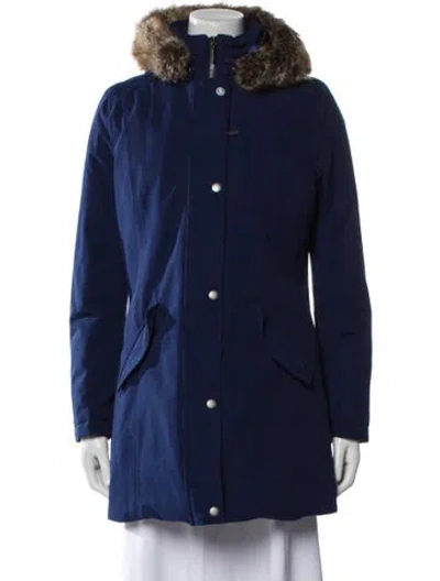 Pre-owned Barbour Parka In Blue