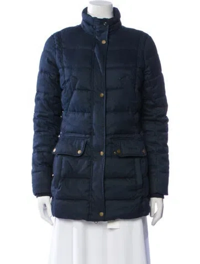 Pre-owned Barbour Parka In Blue