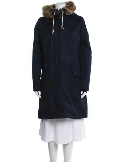 Pre-owned Barbour Parka In Blue