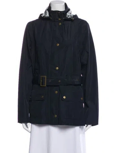 Pre-owned Barbour Parka In Blue