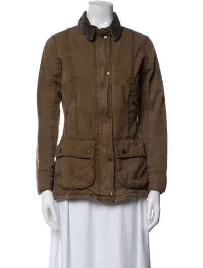 Pre-owned Barbour Parka In Brown