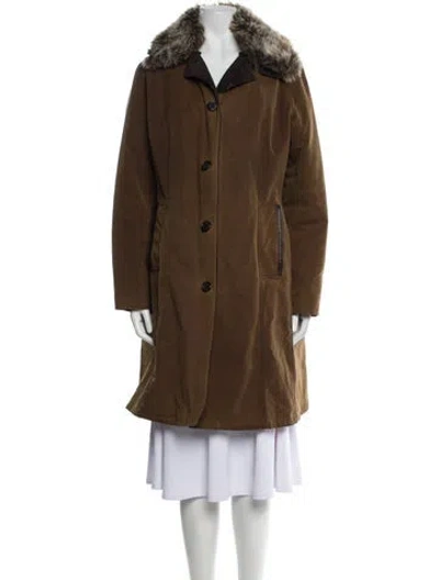 Pre-owned Barbour Parka In Brown
