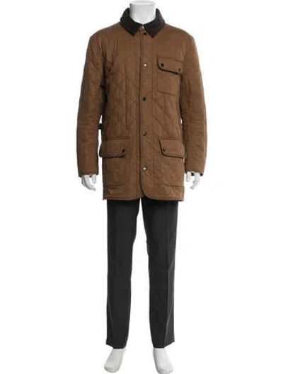 Pre-owned Barbour Parka In Brown