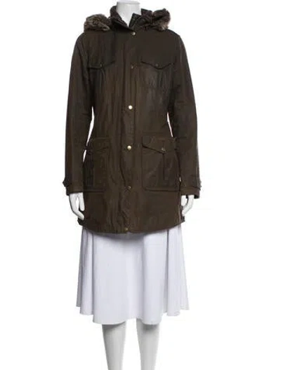 Pre-owned Barbour Parka In Brown