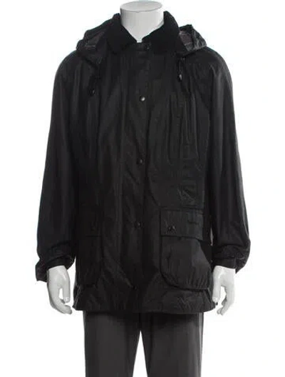 Pre-owned Barbour Parka In Gray